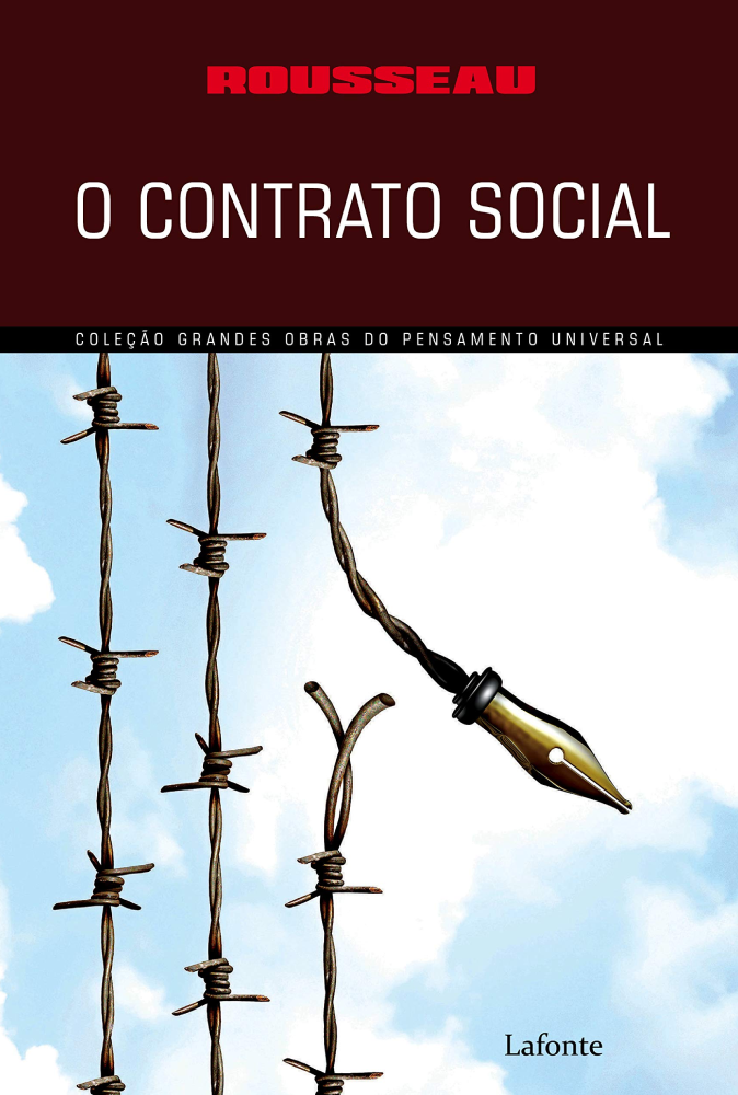 Capa do livro "O contrato social", de Jean-Jacques Rousseau